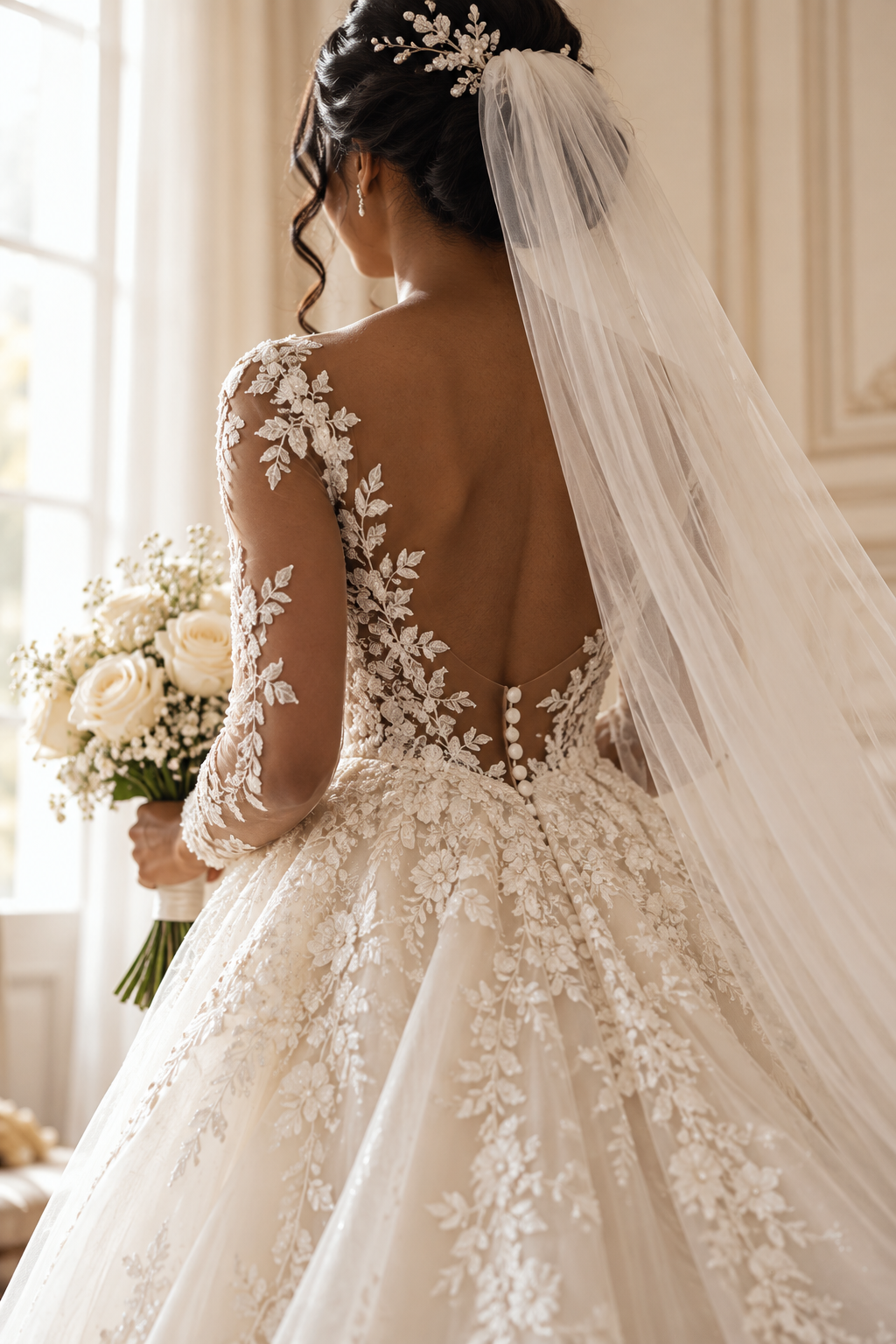 Croquis d’une robe de mariée Maison Lari Paris